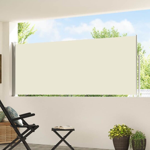 Uvlačiva bočna tenda za terasu 120 x 500 cm krem - Krema / 117 x 500 cm