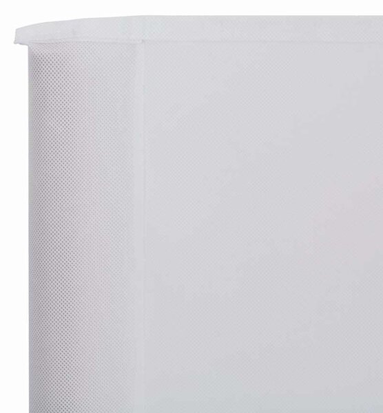 Vjetrobran sa 6 panela od tkanine 800 x 120 cm pješčano bijeli - Bijela / 800 x 120 cm