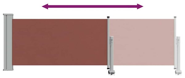 Uvlačiva bočna tenda za terasu 80 x 300 cm smeđa - Smeđa / 80 x 300 cm