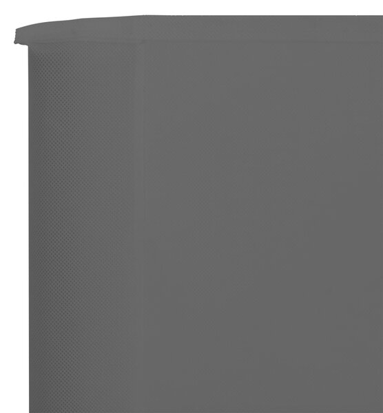 Vjetrobran s 3 panela od tkanine 400 x 80 cm antracit - Antracitno siva / 400 x 80 cm