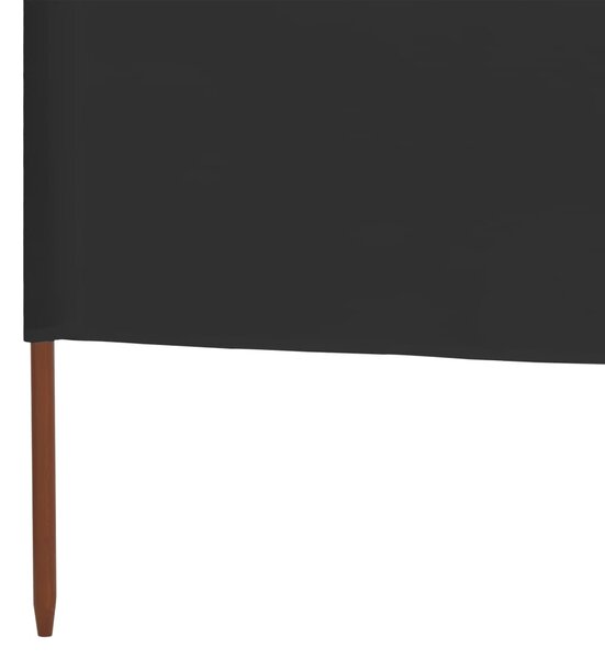 Vjetrobran s 3 panela od tkanine 400 x 80 cm antracit - Antracitno siva / 400 x 80 cm