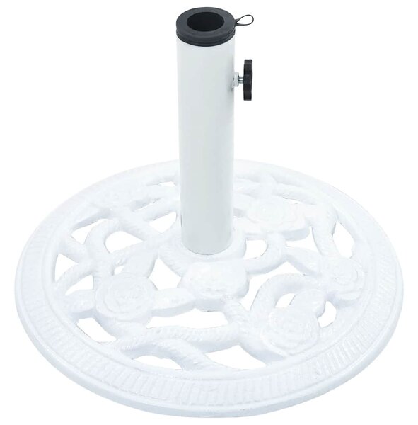 Stalak za suncobran bijeli 9 kg 40 cm od lijevanog željeza - Bijela / 40 x 40 x 32 cm