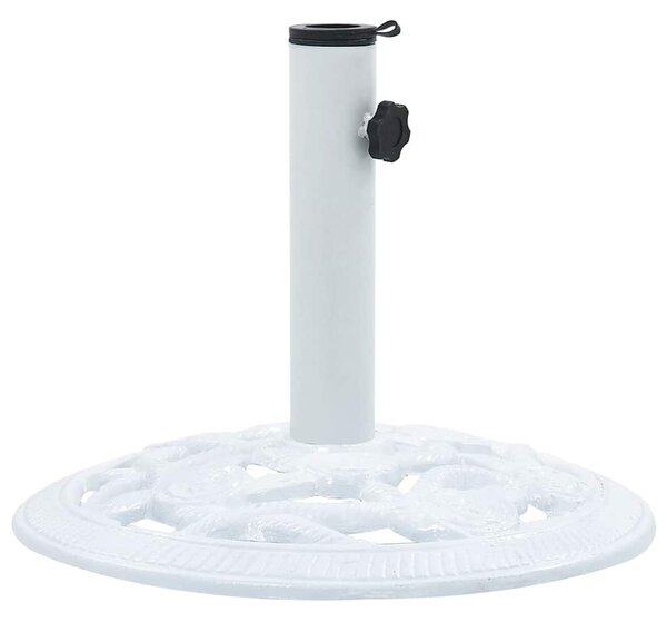 Stalak za suncobran bijeli 9 kg 40 cm od lijevanog željeza - Bijela / 40 x 40 x 32 cm