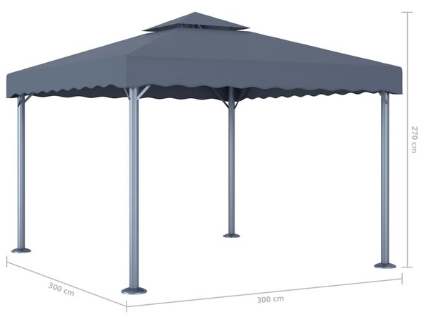 Sjenica 300 x 300 cm antracit aluminijum - Antracitno siva / N/A