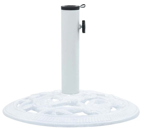 Stalak za suncobran bijeli 9 kg 40 cm od lijevanog željeza - Bijela / 40 x 40 x 32 cm