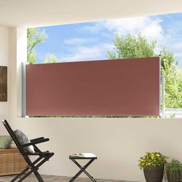 Uvlačiva bočna tenda za terasu 100 x 300 cm smeđa - Smeđa / 100 x 300 cm