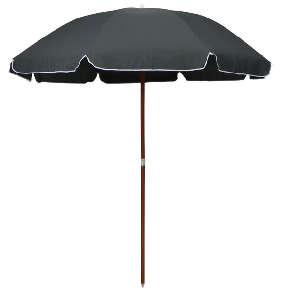 Vrtni suncobran s čeličnim stupom 240 cm antracit - Antracitno siva / 240 cm