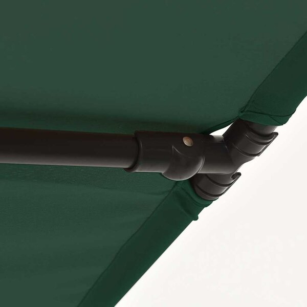 Vrtni suncobran s aluminijskim stupom 2 x 1,5 m zeleni - Zelena / 200 x 150 cm