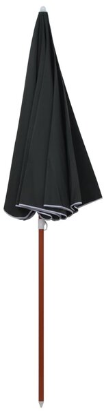 Vrtni suncobran s čeličnim stupom 240 cm antracit - Antracitno siva / 240 cm