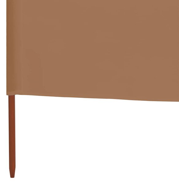 Vjetrobran sa 6 panela od tkanine 800 x 120 cm smeđe-sivi - Tupe / 800 x 120 cm