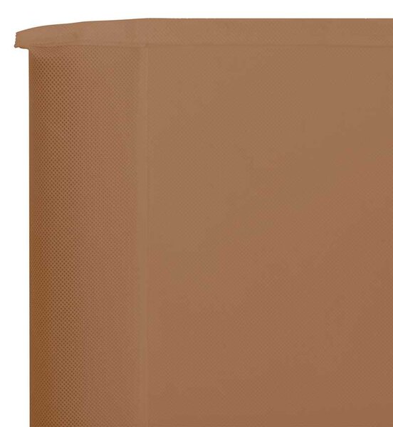 Vjetrobran s 9 panela od tkanine 1200 x 120 cm smeđe-sivi - Tupe / 1200 x 120 cm