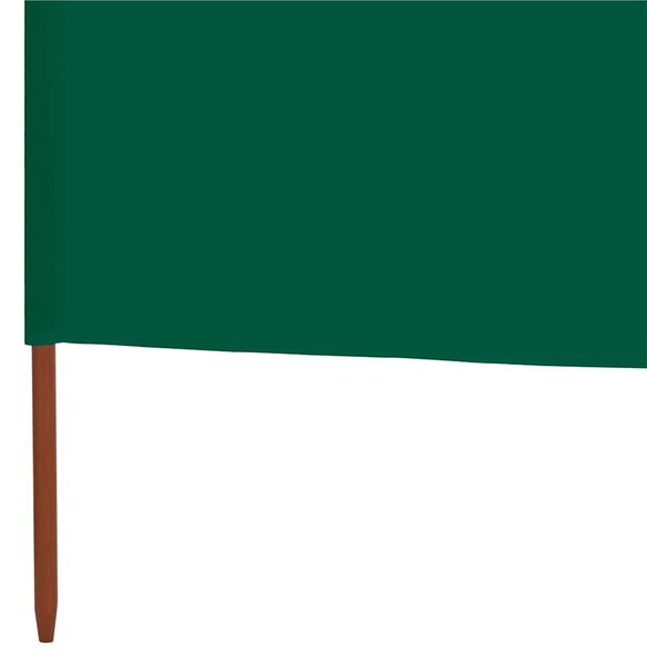 Vjetrobran s 5 panela od tkanine 600 x 80 cm zeleni - Zelena / 600 x 80 cm