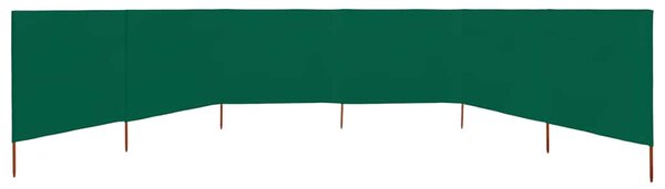 Vjetrobran sa 6 panela od tkanine 800 x 120 cm zeleni - Zelena / 800 x 120 cm