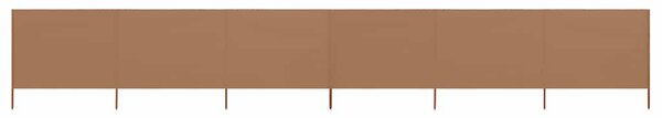 Vjetrobran sa 6 panela od tkanine 800 x 120 cm smeđe-sivi - Tupe / 800 x 120 cm