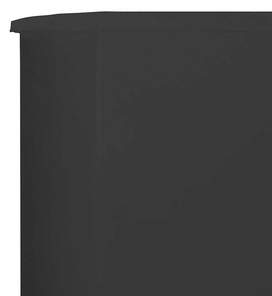 Vjetrobran s 5 panela od tkanine 600 x 160 cm antracit - Antracitno siva / 600 x 160 cm