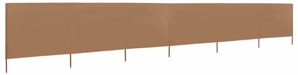 Vjetrobran sa 6 panela od tkanine 800 x 120 cm smeđe-sivi - Tupe / 800 x 120 cm