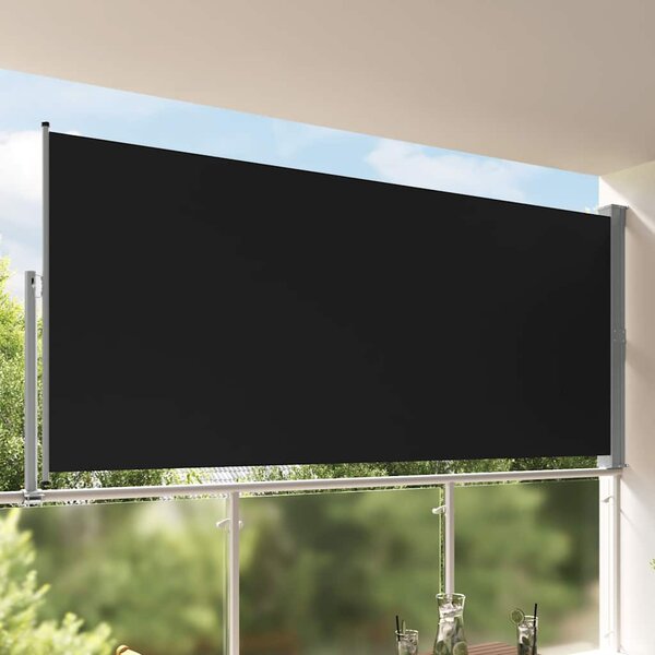 Uvlačiva bočna tenda za terasu 160 x 300 cm crna - Crna / 160 x 300 cm