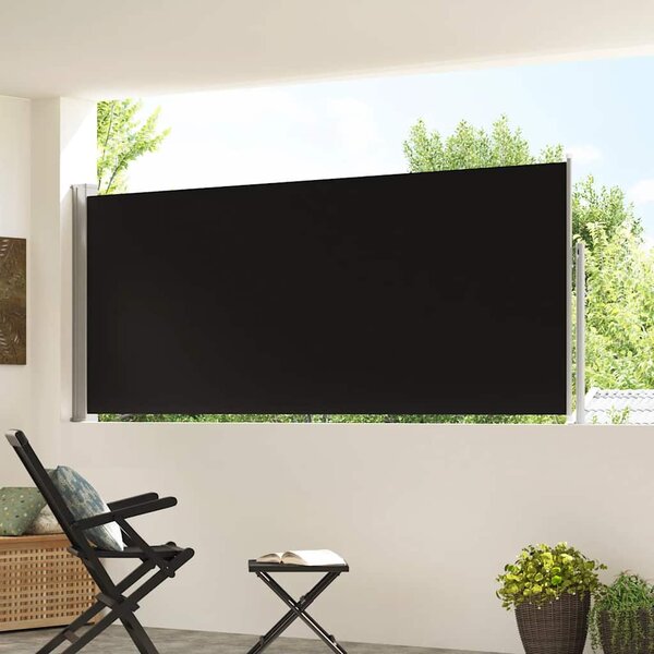 Uvlačiva bočna tenda 120 x 300 cm crna - Crna / 117 x 300 cm
