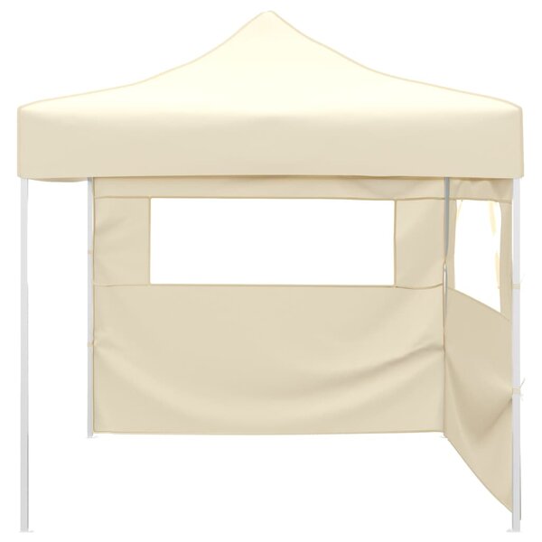 Sklopivi šator s 2 zida 291x291x315 cm krem - Krema / N/A