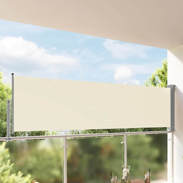 Uvlačiva bočna tenda za terasu 100 x 300 cm krem - Krema / 100 x 300 cm
