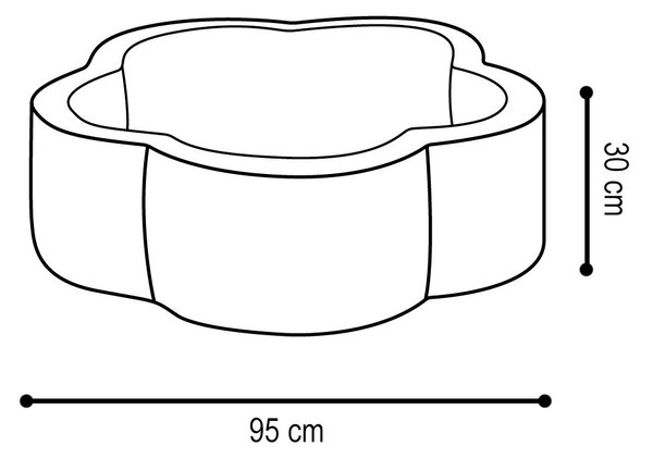 Plush Nest Suhi cvjetni bazen, 95x30, plavi, Cvjetna zabavna zona