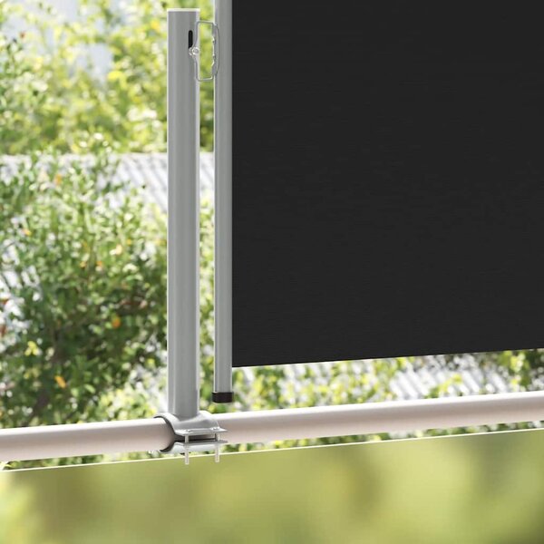 Uvlačiva bočna tenda za terasu 120 x 300 cm crna - Crna / 120 x 300 cm