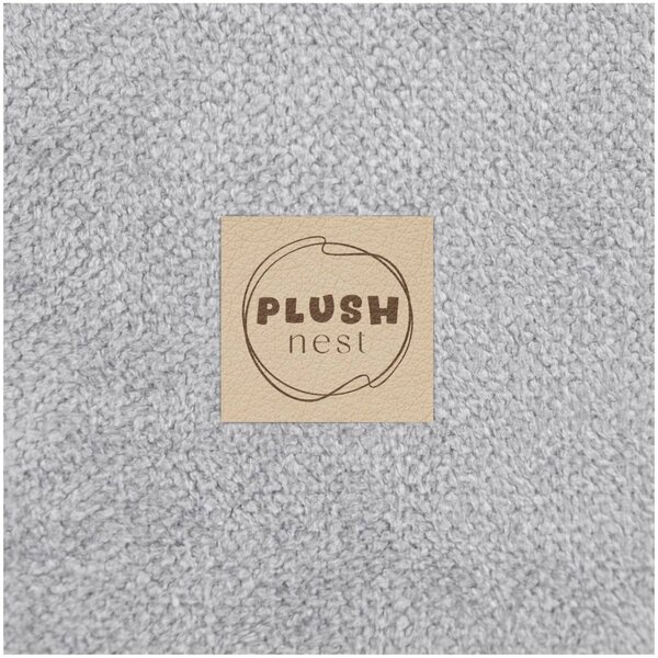 Plush Nest okrugli dječji bazen 90x30 s lopticama (200 loptica: biserne, srebrne), sivi
