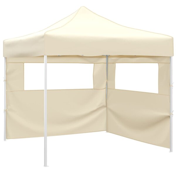 Sklopivi šator s 2 zida 291x291x315 cm krem - Krema / N/A