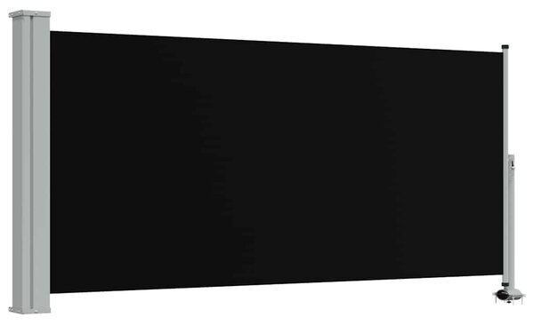 Uvlačiva bočna tenda za terasu 120 x 300 cm crna - Crna / 120 x 300 cm
