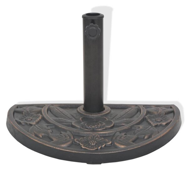 Stalak za Suncobran od Smole Poluokrugli Boja Bronce 9 kg - Smeđa / N/A