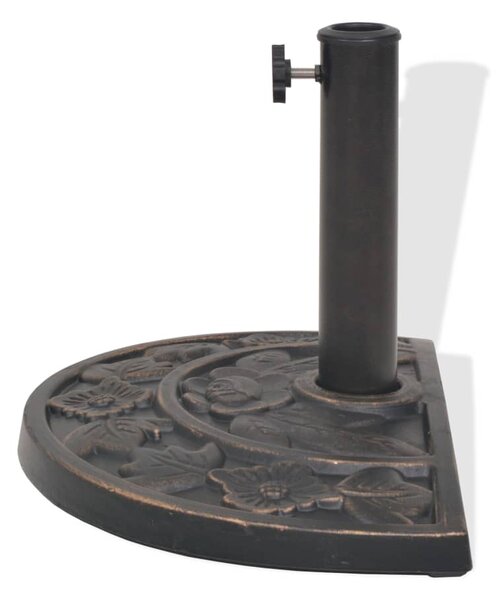 Stalak za Suncobran od Smole Poluokrugli Boja Bronce 9 kg - Smeđa / N/A