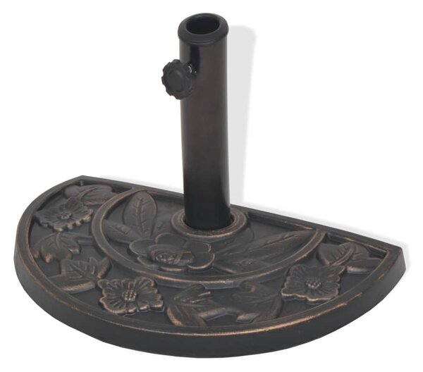 Stalak za Suncobran od Smole Poluokrugli Boja Bronce 9 kg - Smeđa / N/A