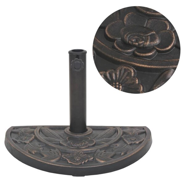 Stalak za Suncobran od Smole Poluokrugli Boja Bronce 9 kg - Smeđa / N/A