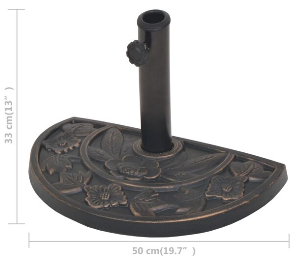 Stalak za Suncobran od Smole Poluokrugli Boja Bronce 9 kg - Smeđa / N/A