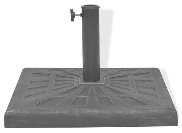 Stalak za Suncobran od Smole Pravokutni Crni 12 kg - Crna / N/A