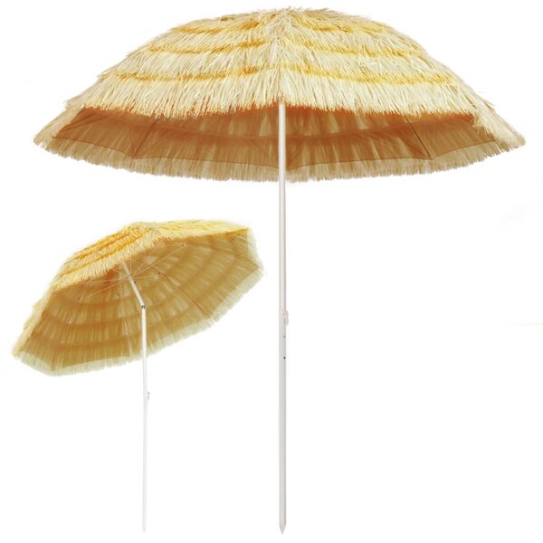 Suncobran za plažu u havajskom stilu 240 cm prirodni - Smeđa / 240 cm