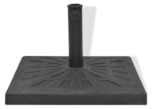 Stalak za Suncobran od Smole Pravokutni Crni 12 kg - Crna / N/A