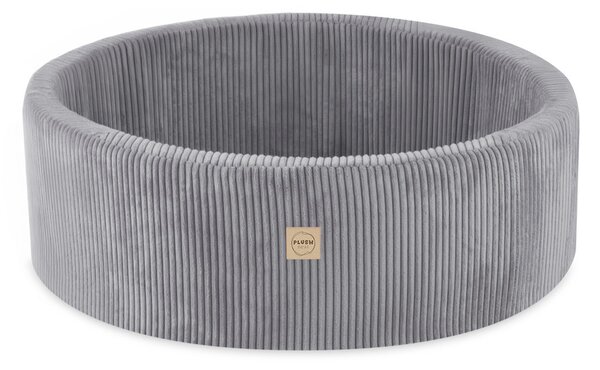 Bazen s lopticama Plush Nest, sivi, okrugli, 90x30, 200 loptica: biserna, svijetlo ružičasta, zlatna