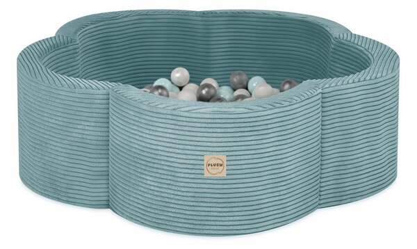 Plush Nest Suhi cvjetni bazen, 95x30, plavi, Cvjetna zabavna zona, 200 kuglica: biserne, biserne