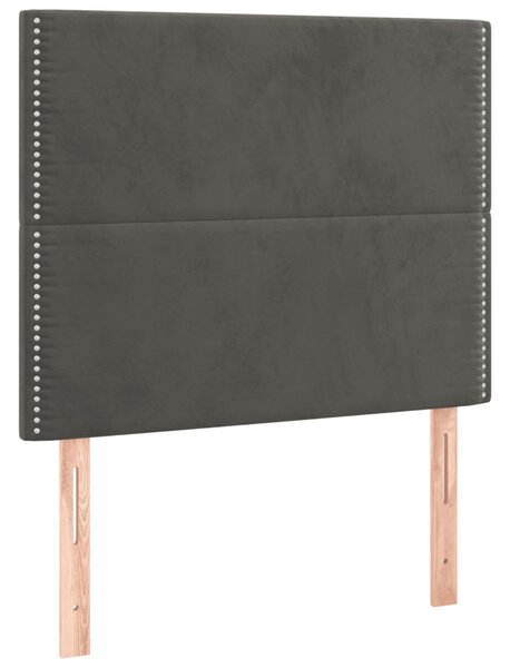 Okvir kreveta bez madraca tamnosivi 120 x 200 cm baršunasti - Siva / 120 x 200 cm