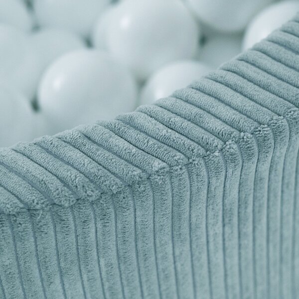 Plush Nest bazen s lopticama, plava, okrugla, 90x30, 200 loptica: biserna, biserno-mentolna, srebrna