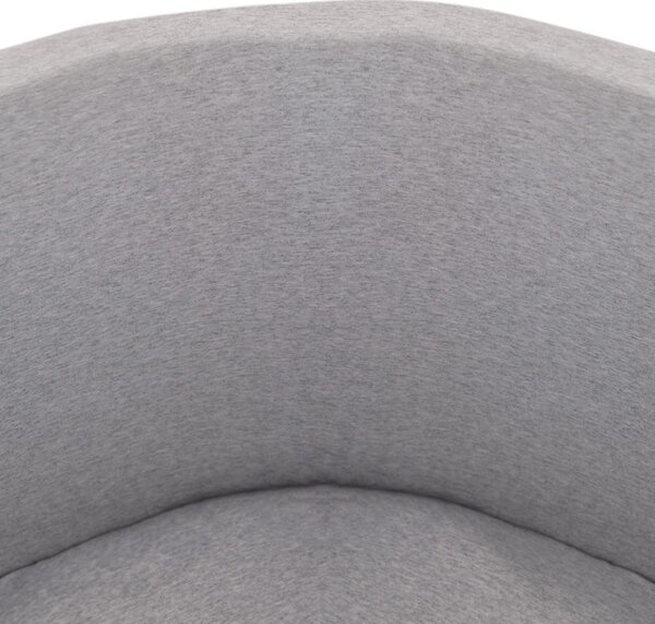 Bazen s lopticama Plush Nest, svijetlosiva, okrugla, pamučna, 90x30, 200 loptica: plava, žuta, svijetloplava