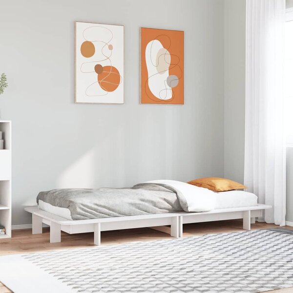 Okvir kreveta bez madraca bijeli 100x200 cm konstruirano drvo - Bijela / 100 x 200 cm