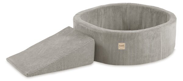 Plush Nest Igralište Suhi bazen 90x30 + trokut (+200 loptica: biserne, zlatne, žute), bež