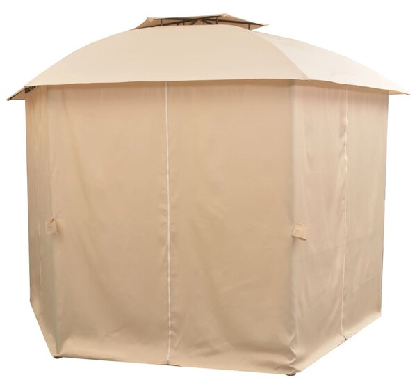 Vrtni šator/paviljon sa zavjesama šesterokutni 360 x 265 cm - Bež / N/A