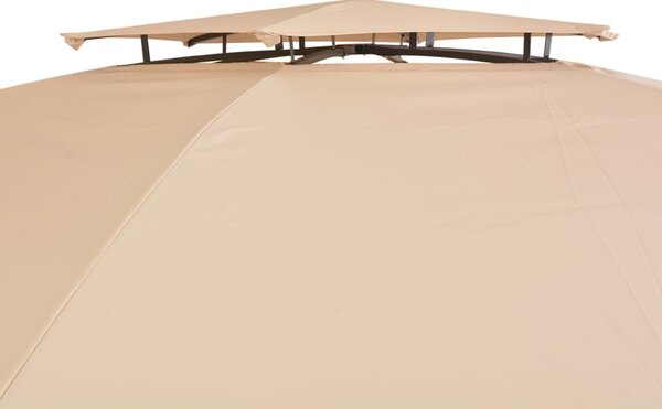 Vrtni šator/paviljon sa zavjesama šesterokutni 360 x 265 cm - Bež / N/A