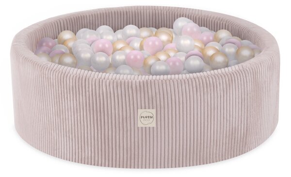 Plush Nest Igralište 3 elementa + suhi bazen 90x30cm (+200 loptica: biserne, zlatne, biserno svijetlo ružičaste)