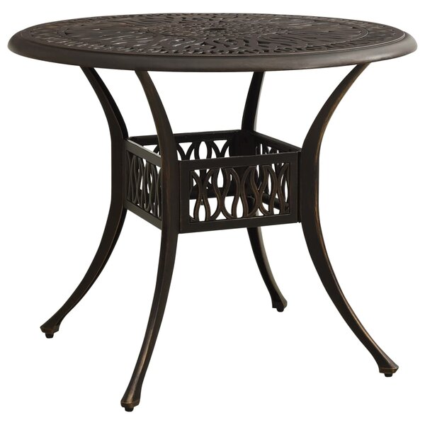 5-dijelni bistro set od lijevanog aluminija brončani - Smeđa / N/A
