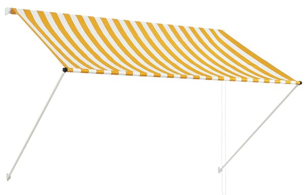 Tenda na uvlačenje 200 x 150 cm žuto-bijela - Žuta / 200 x 150 cm