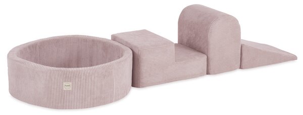 Plush Nest Igralište 3 elementa + suhi bazen 90x30cm (+200 loptica: biserne, zlatne, biserno svijetlo ružičaste)